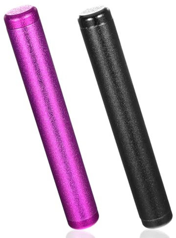 Giantree Joint Hülle, 2 Stück Joint Case 110mm Kingsize Joint Tube Wasserdicht Joint Etui Geruchsdicht Metall Aluminium Joint Zubehör Aufbewahrung(schwarz+lila)