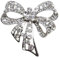 TeTupGa Rhinestone Bow Brooch Pin Women's Elegant Crystal Brooches Lapel Pins Sweater Dress Bag Fashion Jewelry Accessory Badge Pin for Wedding Birthday Party Christmas (bow pin)