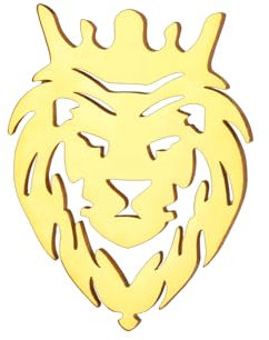 Dreamtimes Löwe mit Königskrone Brosche Anstecknadeln für Männer Punk Tier Edelstahl Brosche Anstecknadeln Herren Krawattenschnalle Modeschmuck Gothic Punk Rock Herren Brosche Anstecknadeln (Gold)