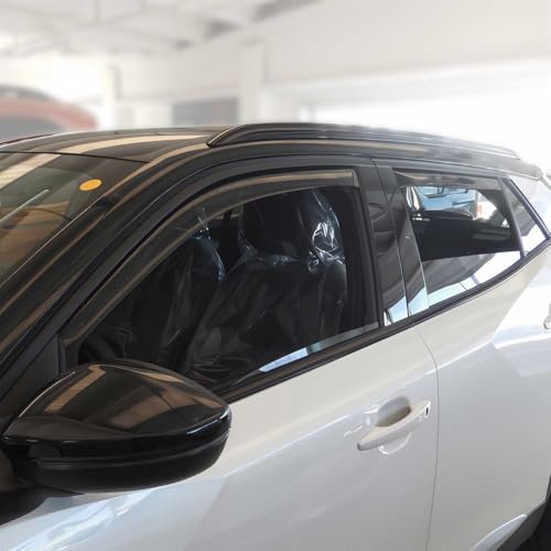 OMAC Windabweiser Regenabweiser kompatibel mit Peugeot 2008 2020-2025 Dunkel Acryl 4tlg