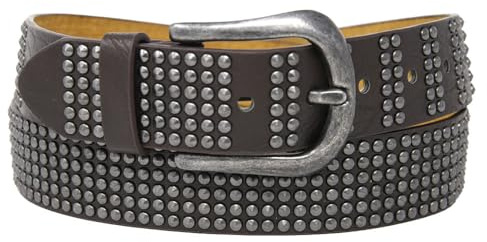 Zakatte • Damen Nietengürtel aus Kunstleder bis 115 cm Damengürtel Taillengürtel Hüftgürtel Bikergürtel BS104