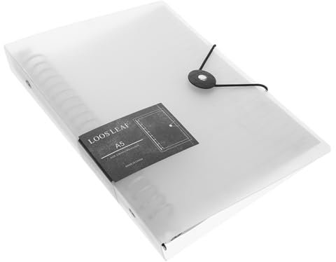 SHINEOFI Refillable Loose-leaf Notebook Metal Ring 2pcs A5 Size Writing Notepad Planner Binder for School Office Travel