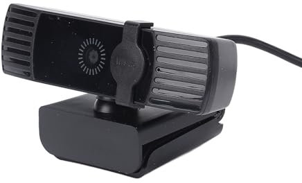 Webcam USB Full HD 1080p, Telecamera per Computer con Obiettivo Angolare Largo 120 °, Microfono di Riduzione del Rumore, Plug e Riproduzione per lo Streaming di Videochiamate,