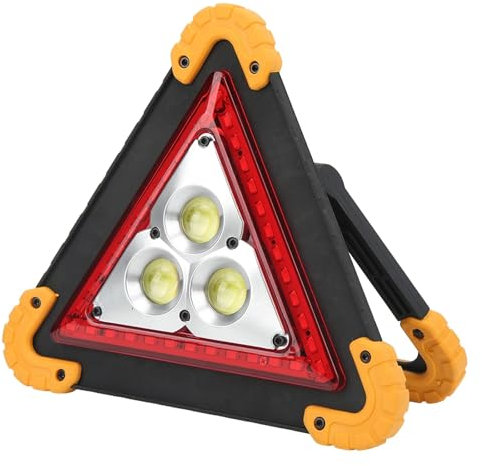 XUWEWI Warndreieck Solar Notfall Dreieckige Warnung Licht Sicherheit Notfall Panne Alarm Lampe Tragbare Solar Licht for Camping Arbeiten Für Bei Unfall Panne