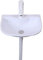 Lave Main Montage Mural, Lave Mains Plastic, Lavabo Salle De Bains Suspendu 41x31x14 cm Pour Salle De Bain Vestiaires ou Buanderies Garage Cabine de Toilette Blanc F Plastique Robinet