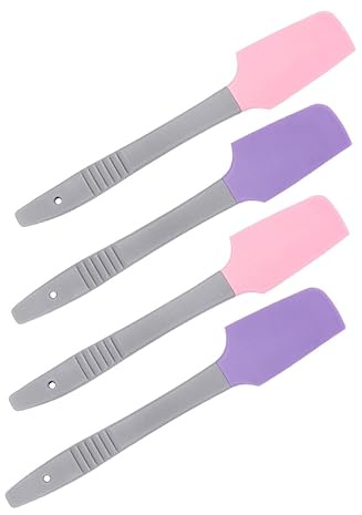 OSOLADY 4 Stück Packung Silikon Wachs Spatel für Gesicht und Lotionen Haushaltswachsstab zum Auftragen und Entfernen von Körperhaaren Vielseitig und Farbenfroh