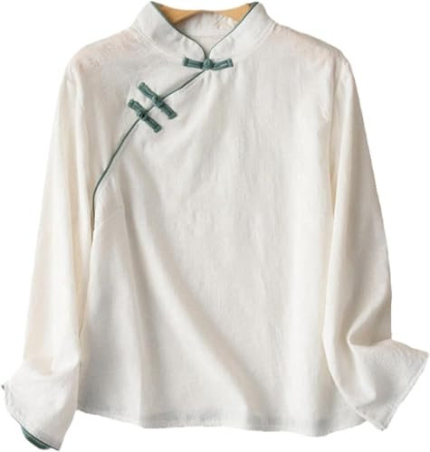 Femmes Chemise Chemisier Style Chinois Vêtements Vêtements Cheongsam Top Chinois Hanfu Traditionnel Dames Chinois Femme Tops, Colour 3, XL