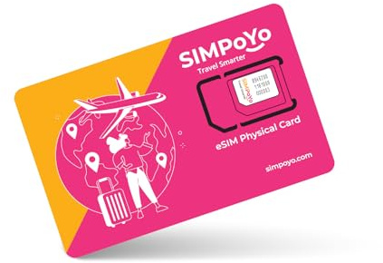 GL.iNet SIMPoYo Physical eSIM, 8 Profiles, 4G/5G Global, for Travel Routers | Physical eSIM card for GL.iNet routers, store 8 eSIM profiles, 4G/5G data in 100 plus countries, 1GB US/EU plus 100MB global