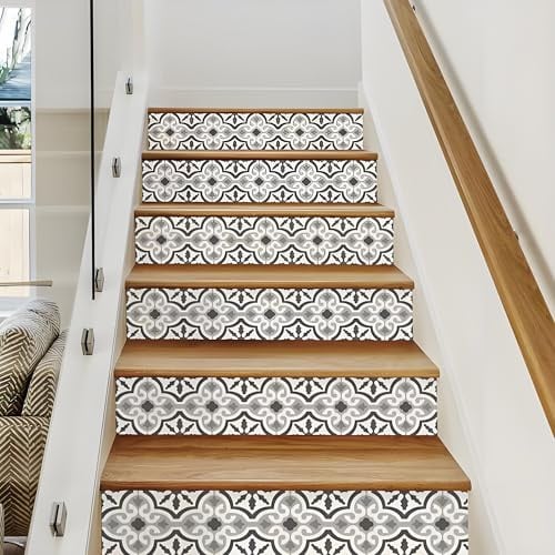AGSYFFD 13 adesivi per gradini e decalcomanie per alzate - Rivestimenti per gradini 3D rimovibili impermeabili per decorazione casa, cucina bagno adesivo per piastrelle 39,4 L x 7 W