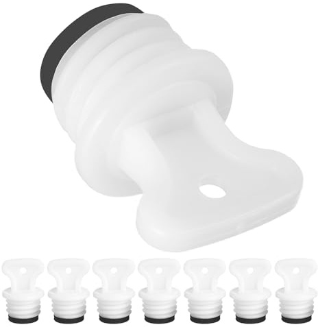 ERINGOGO 8 Stück Gummistopfen für Wärmflaschen 21mm Auslaufsichere Hitzebeständige Ersatzverschlüsse mit Schraubverschluss Kompatibel für Warmwasserspeicher und Reisegebrauch