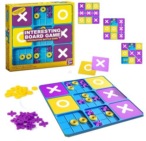 Goorder Brettspiel für Spieleabende, Ultimate Noughts and Crosses Spiel, Strategiespiel für Erwachsene, Jugendliche & Kinder ab 8, Partyspiel für 2 Spieler, Gesellschaftsspiele für Erwachsene Kinder