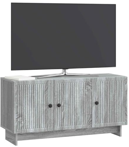 vidaXL TV-Schränk Graues Sonoma 99 x 34,5 x 50 cm Holzwerkstoff, Wohnzimmer, moderner Schrank, viel Stauraum, zeitgemäße Regale, Entertainment-Einheit, Aufbewahrungslösung