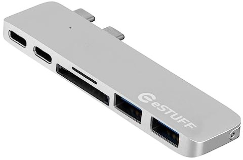 eSTUFF ES84122-SILVER interface hub USB 3.0 (3.1 Gen 1) Type-C 5000 Mbit/s Silver