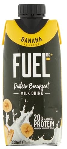 FUEL10K High Protein Breakfast Milk Drink, Banana, 330 ml
