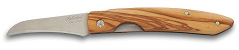 COLTELLERIA SALADINI COLTELLO DA FUNGHI da collezione storico artigianale a lama forgiata Legno di olivo