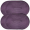CAIT CHAPMAN HOME COLLECTION Platzdeckchen, oval, geflochten, Polypropylen, Kunststoff, Violett, 4 Stück