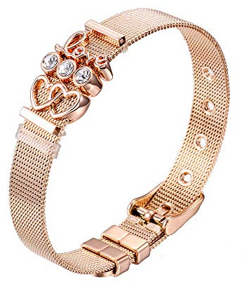 Heideman Armband Damen Mesh Charmband Edelstahl Zirkonia | Elegantes Schmuckstück für den Alltag oder festliche Anlässe - hautfreundlich, nickelfrei und bequem
