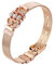 Heideman Mesh Armband Milanaise Damen - aus hochwertigem Edelstahl - silber gold rosegold farbend poliert - Armkette für Frauen mit Charms - Herz mit Stein weiß