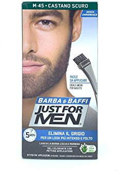 Just for men 6 x Stange und Stange Farbe Permanent Farbe mit Pinsel ohne Amoniak, dunkler Kastan, M 45 Farbgel