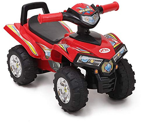 Moni Rutschauto ATV 551 ab 1 Jahr mit Musikfunktion, Hupe, Quad Design, Farbe:schwarz/rot