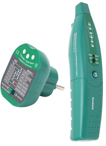 Steckdosentester, MS5902 AC 220V Sicherungsautomat Sicherungsfinder EU Steckdosentester Circuit Breaker Finder for (EU Plug) für den Wiederaufbau des Stromnetzes und die
