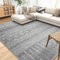 ReaLife Maschinenwaschbar Teppich - Wohnzimmer Schlafzimmer Badezimmer Küche Flur Büro - rutschfest Kurzflor Premium-Fleckenbeständig - Geometrisch Marokkanisch Tribal - Beau - Grau - 150 x 210
