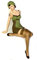 Moritz Pin Up Girl 28cm Polyresin Figur 50er 60er Jahre Stil Nostalgisch Vintage Kantenhocker