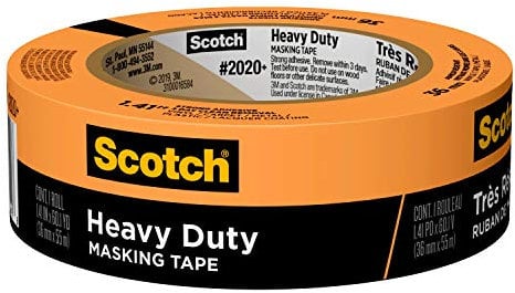 Scotch 3M 2020 Heavy Duty Masking Tape: 1.41 in. x 60 yds. (Orange)