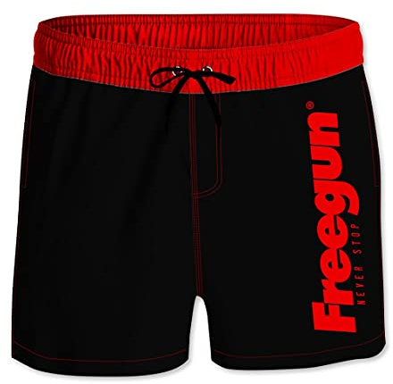 FREEGUN Boardshort Court garçon Ceinture élastique et colorée