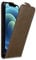 cadorabo Case compatible with Apple iPhone 12 / iPhone 12 PRO in COFFEE BROWN - Flip Style Case with Magnetic Closure - Wallet Etui Cover Pouch PU Leather Flip