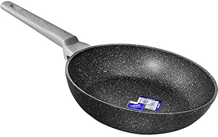 Cecotec Poêle Polka Exclusive 28 Bucket Wood&Rock. Diamètre 28 cm, manche en bakélite, aluminium forgé, revêtement anti-adhésif en téflon, va au lave-vaisselle et à toutes les cuisines.