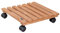 Wagner Pflanzenroller Nature 35 x 35 x 8 cm I Pflanzenroller für Innenbereich I Blumenroller aus FSC®-Massivholz, Erle Natur geölt I Kübelroller aus Holz I Tragkraft 100 kg I Made in EU - 20083569