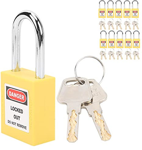 Tagout Lock, Lockout Lock LOTO Lock Lock Candado para fábricas(amarillo)