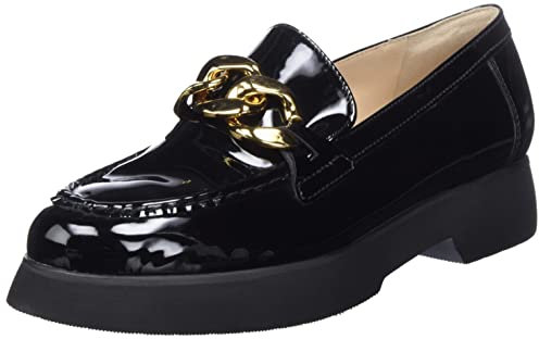 Högl Damen Stacy Penny Loafer, Schwarz, 41 EU X-Weit