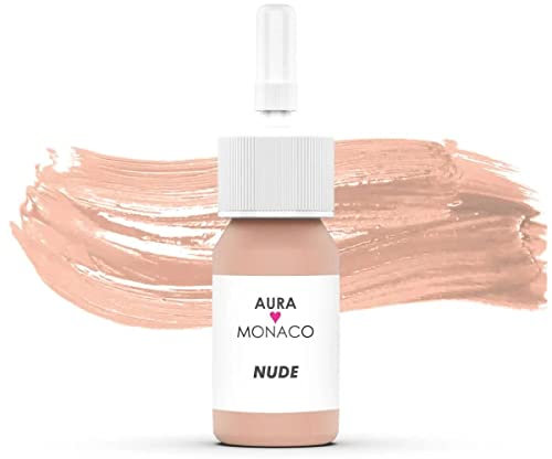 AURA Monaco | Microblading & PMU Korrekturfarbe Nude – 3 ml REACH-konformes Pigment für Powder Brows, Microblading & Permanent Make-up, Made in Germany