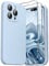 GOODVISH 3 in 1 Designed for iPhone 14 Pro Silicone Case 2022, with 2 Pack Screen Protector, Full Cover [Enhanced Camera Protection] 6.1 Soft 14pro Case[Anti-Scratch Microfiber Lining], Blue Grey