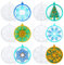 PHOGARY Moldes de resina epoxi Adornos navideños Moldes de silicona de copos de nieve, 6 moldes para fundición de epoxi de cristal, manualidades navideñas, adornos colgantes para árbol de Navidad