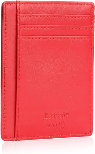 Bronzi® Portafoglio Uomo Slim Piccolo | Portacarte Uomo Donna Portatessere Porta Carte Di Credito | Portafogli Mini Protezione RFID con Portamonete | Box Regalo - Brand Italiano