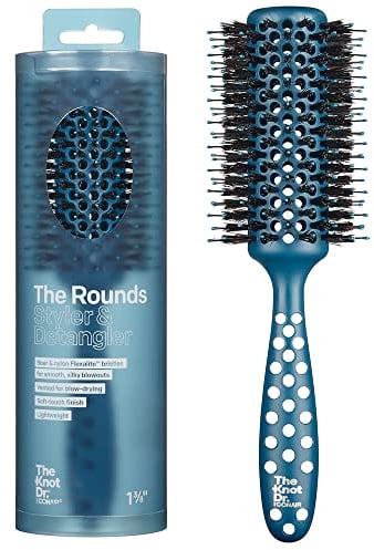 The Knot Dr. hair brush by Conair - hair brush blow dryer - Ideal for all hair types - round brush for blow out - Vented round hairbrush