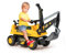 COSTWAY 6V Tractopelle Enfant Electrique avec Pelle & Siège Rotatif, Pelleteuse Electrique Enfants avec Lumières LED Musique, Espace de Rangement Caché, Charge 25KG, Excavateur de 3 Ans+(Jaune)