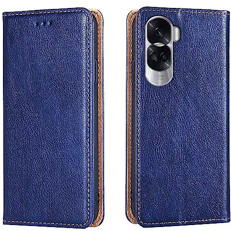 HONLEN Custodia per HONOR 90 Lite 5G (6.7 Inches) Magnetica Portafoglio Pelle Case con Supporto e 2 Slot Schede Flip Telefono Cover - Blu