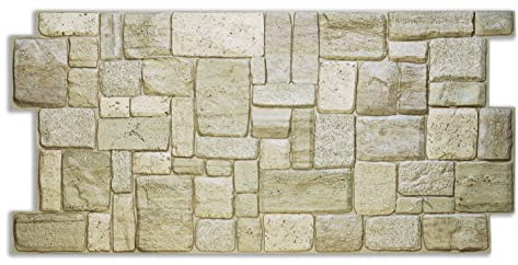 Grace Baltic 3D-Wandpaneele für Innenbereich, PVC-Wanddekoration, Kalkstein (22 Stück/10,78 m²)