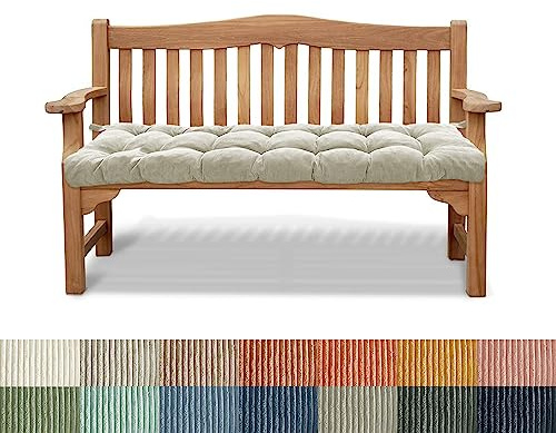 PHUSTJKL Bankauflage Bankkissen Stuhlkissen 150X45X6CM rutschfeste Gartenbankkissen Bankpolster Rückenkissen Schaukel Sitzkissen für Outdoor Indoor Gartenmöbel Terrasse Drinnen-Hellgrau