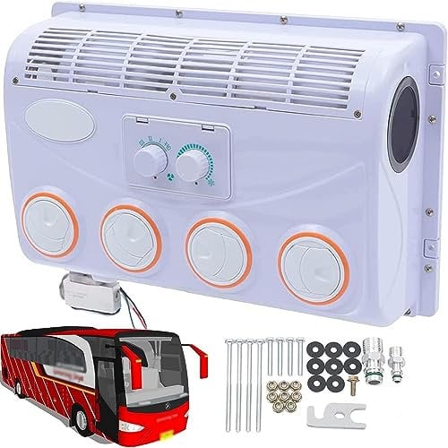 Air Conditioning Evaporator Assembly, Universal Car Hanging Air Conditioner Fan Set, Mini Air Conditioner for Car, Caravan, Truck, Electric Parking Air Conditioner, Motorhome-12V