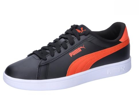 PUMA Smash 3.0 L JR Sneaker, Black-REDMAZING, 37 EU