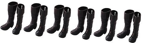 ifundom 6 Paare Mini-Weihnachtsstiefel Weihnachtsmannstiefel zum Basteln Christbaumschmuck Ornament Weihnachtsdekorationen Mini-Hausaccessoire Mini-Plastikstiefelmodell Puppenhaus Schuh