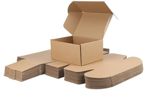RLAVBL 25 Stück Braune Versandkartons mit den Maßen 22,9 x 15,3 x 10,2 cm für den Versand von Gegenständen, Spielzeug und Geschenken