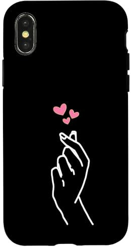 Hülle für iPhone X/XS Korean Finger Heart Kpop Merch K-pop Merchandise Kdrama