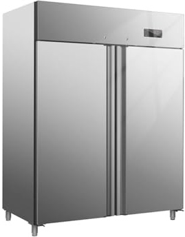 Ristoattrezzature Armadio frigo refrigerato in acciaio inox 2 ante 1400 lt 0 +8 °C