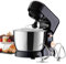 Cooks Professional Stand Mixer 1000W with 8 Speeds & Pulse Function, 4.5L Mixing Bowl, Splash Guard, Whisk, Beater & Dough Hook | Electric Kitchen Mixer for Cakes, Bread, Baking | Black & Rose Gold